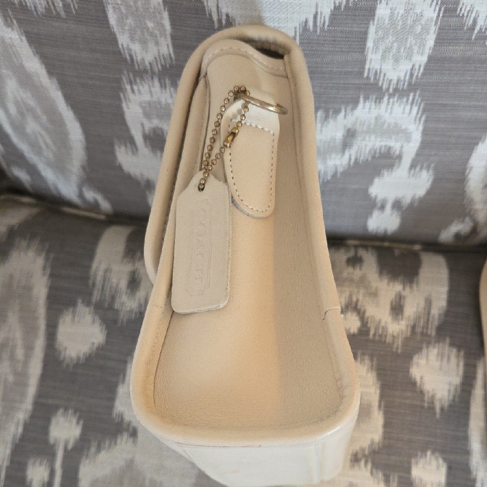 Coach Cream Satchel with Gold Accents - Picture 7 of 9